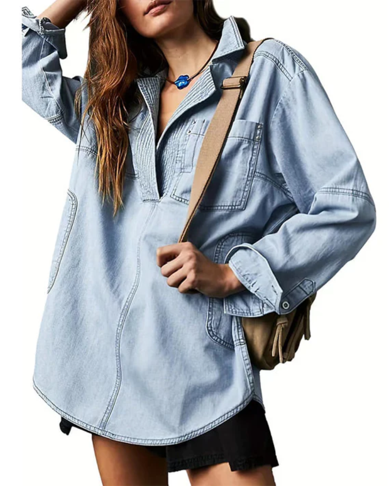 Stacey | Oversized Denim Pullover