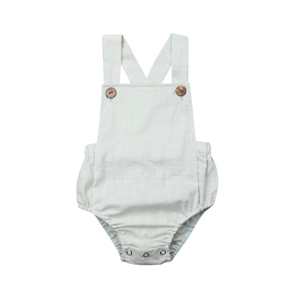 Baby Boy/Girl Bodysuit Button Backless Outfits (3M-3T)