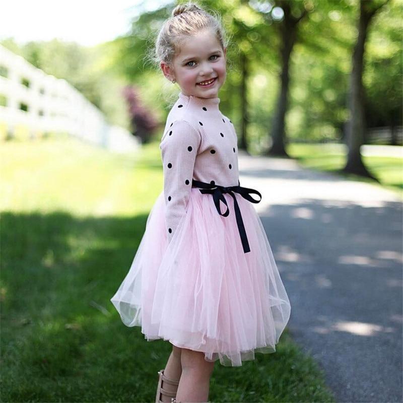 Elegant Princess Polka Dot Tutu Gown Party Dresses (3 Colors) For Girls and Babies (Newborn- 5T)