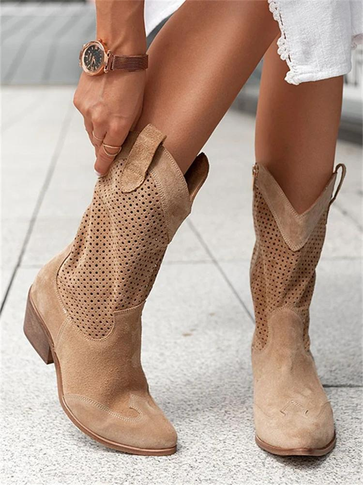 Lucia | Stylish Breathable Western Cowboy Boots