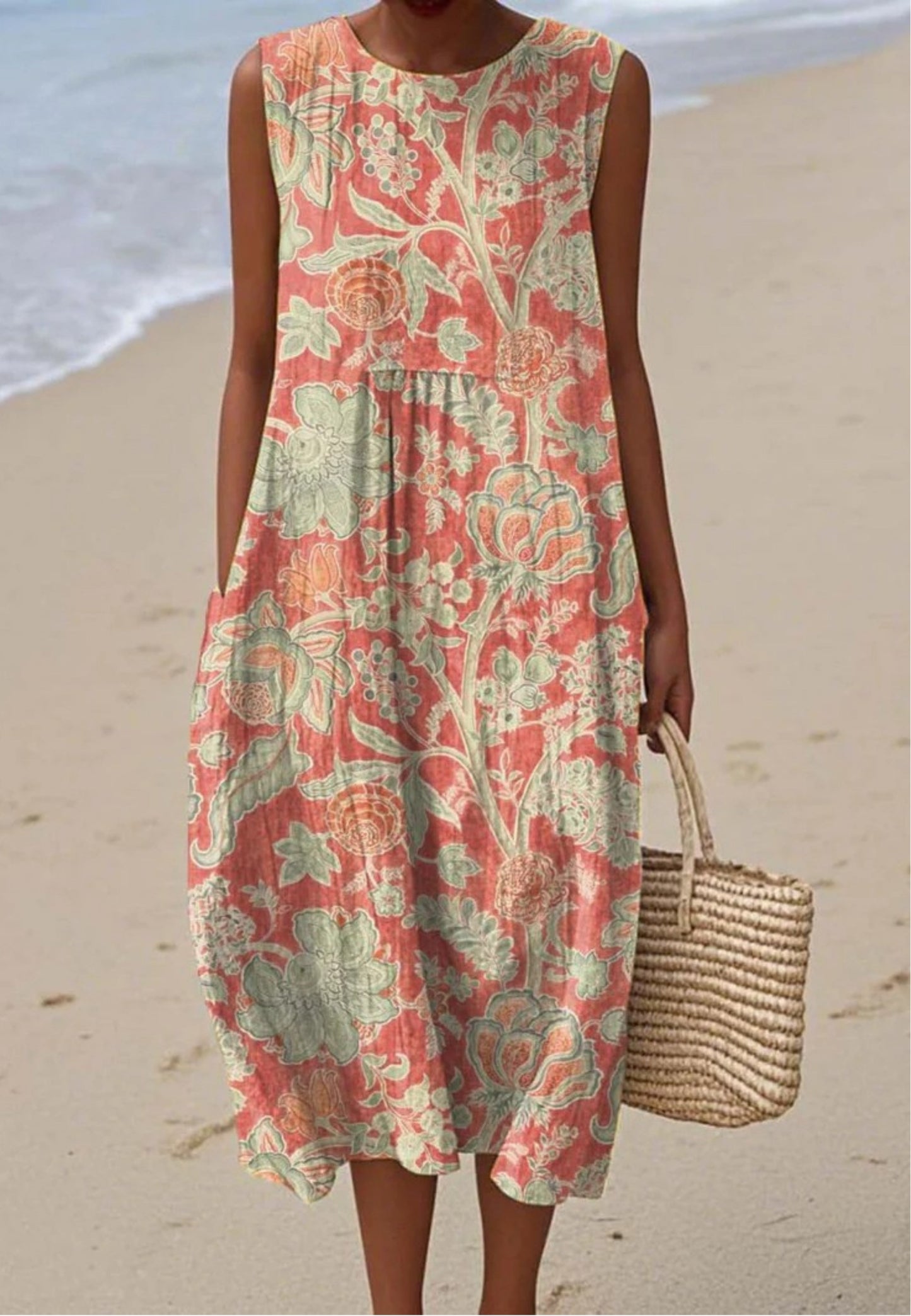 Leva - Dress with Vintage Floral Art Print