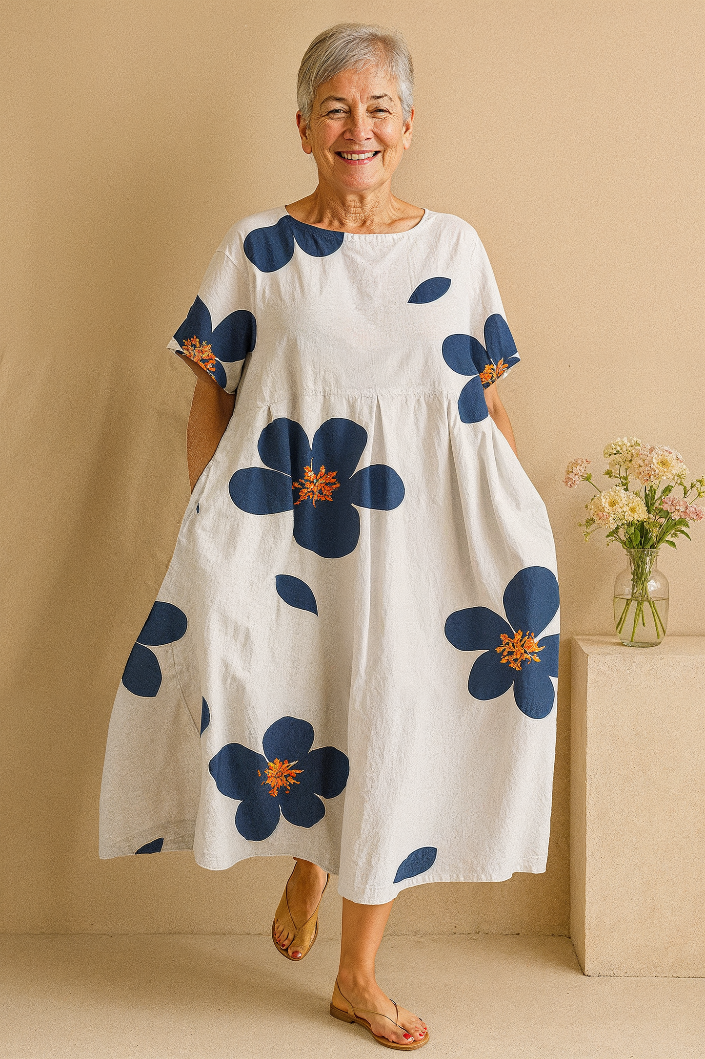 Petal Whisper – Tummy Coverage Dress