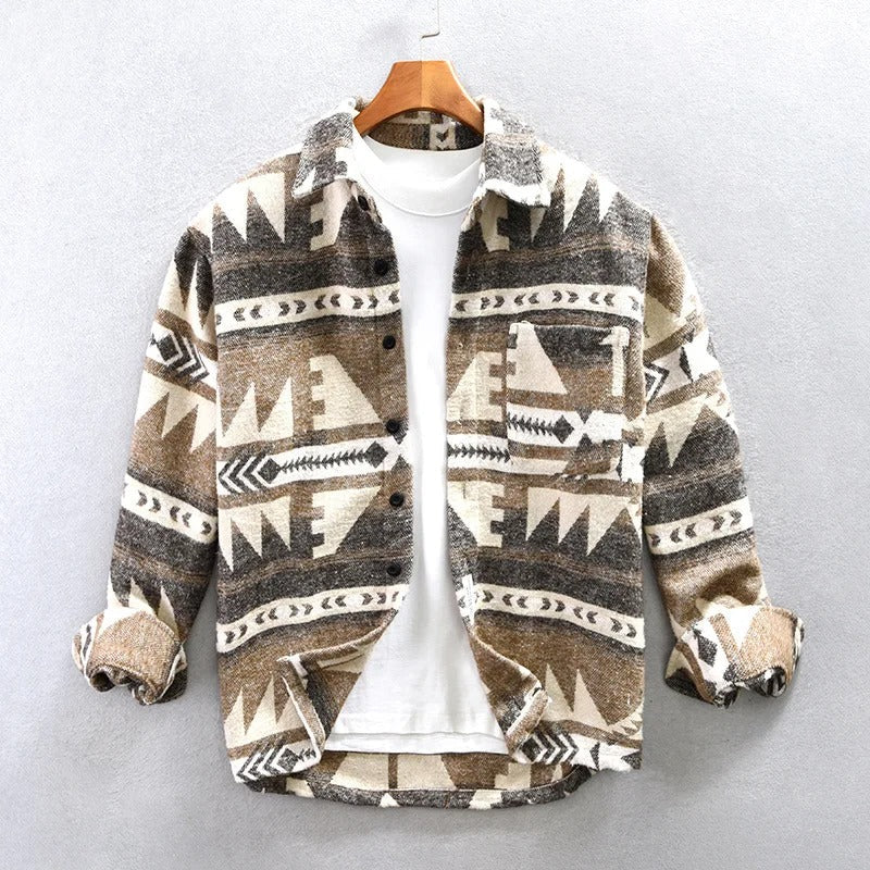 Benjamin™ | Stylish Tribal Print Button-Up Jacket