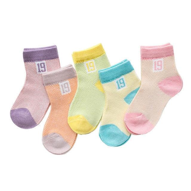 Cute Character Baby Socks - 5 Pairs (Newborn - 2T)