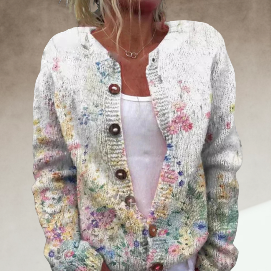 LILA | Floral Pattern Cardigan