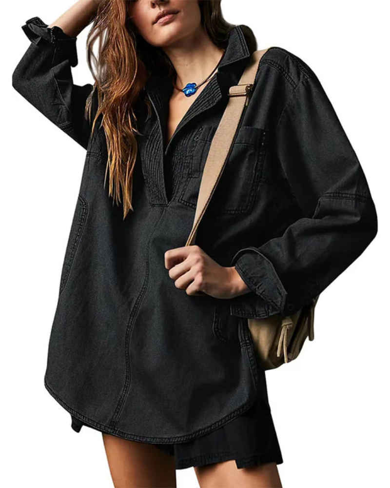 Stacey | Oversized Denim Pullover