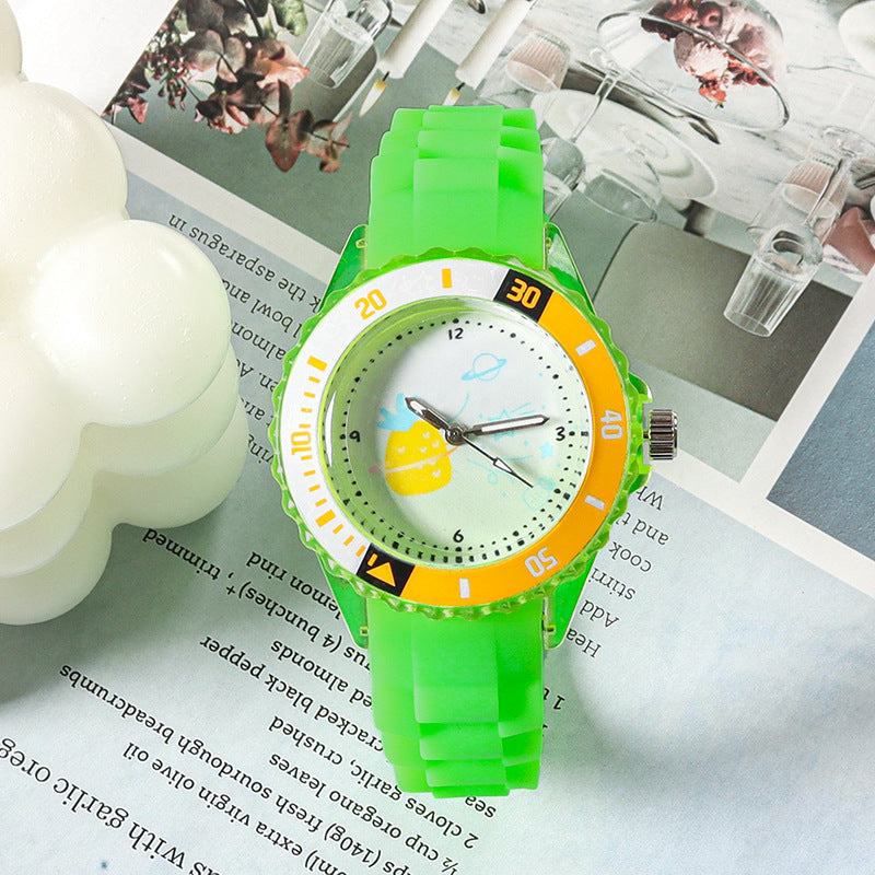 Casual Boys/Girls Wristwatches Clock 5bar Quartz With Soft Band (Waterproof)(5 Colors)