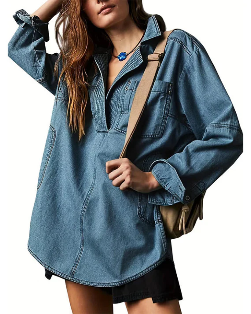 Stacey | Oversized Denim Pullover