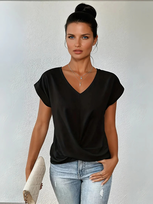 Celina | Stylish Effortless Chic V-Neck Tee
