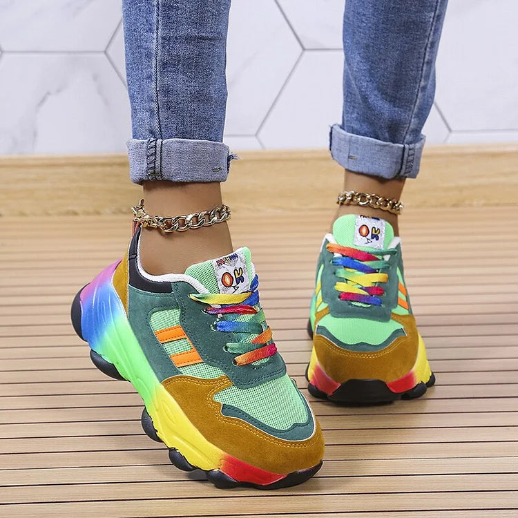 Hazel | Stylish Rainbow Sneakers