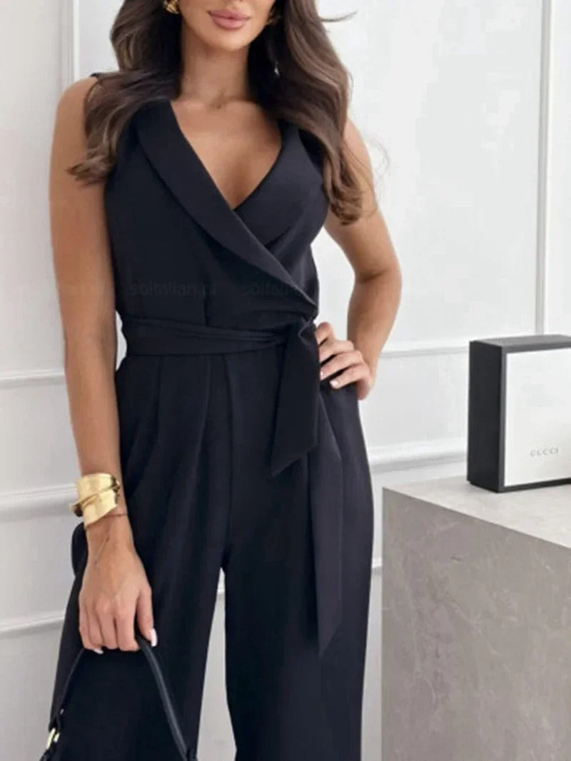 Layla | Stylish Wrap-Front Wide-Leg Jumpsuit