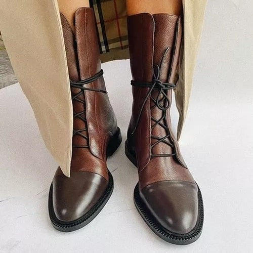 Aurelia™ | Stylish Lace-Up Leather Boots