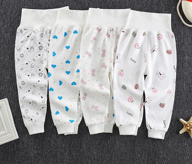 Baby Pants Girl/Boy High waist Cotton Trousers (3M-24M)