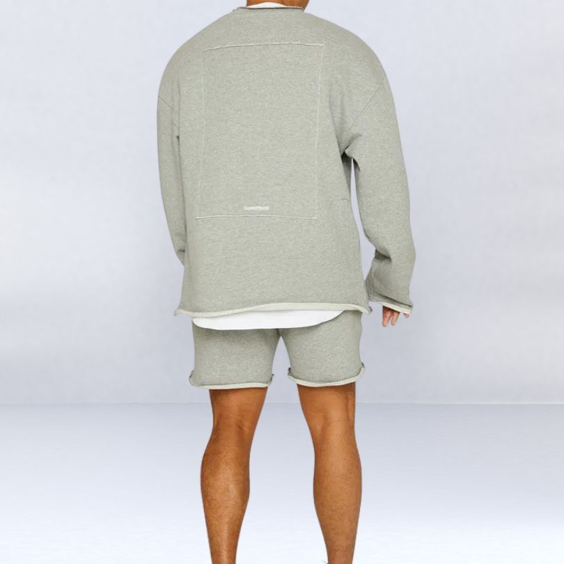 John | Stylish Relaxed Fit Sweatshirt Shorts Set