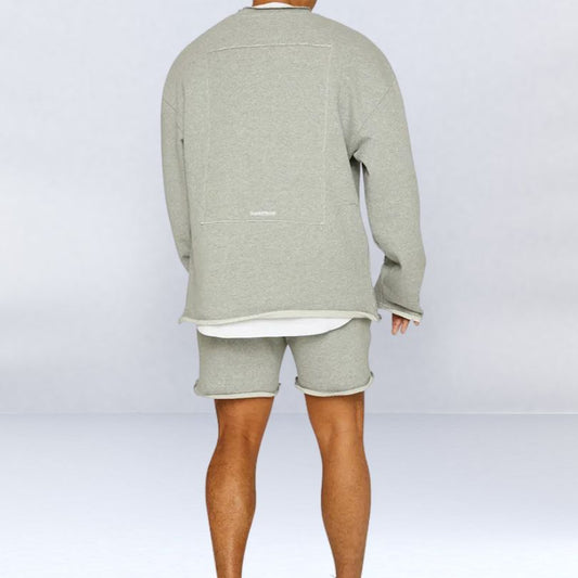 John | Stylish Relaxed Fit Sweatshirt Shorts Set