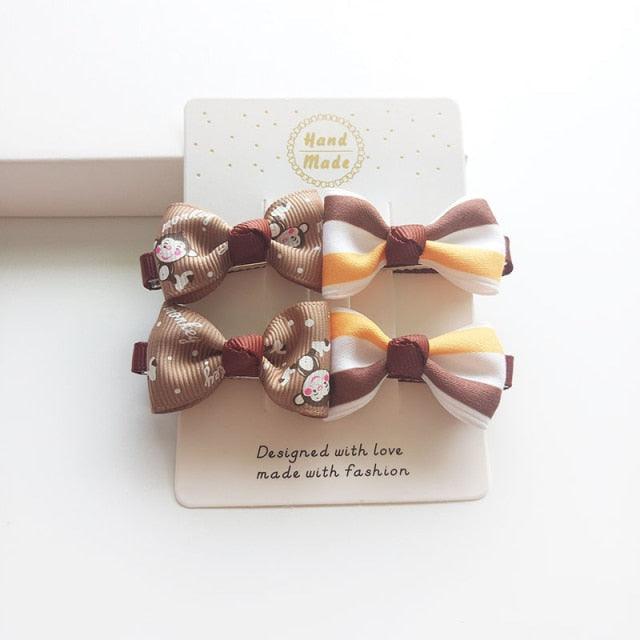 4 PCS Cute Bow Clips
