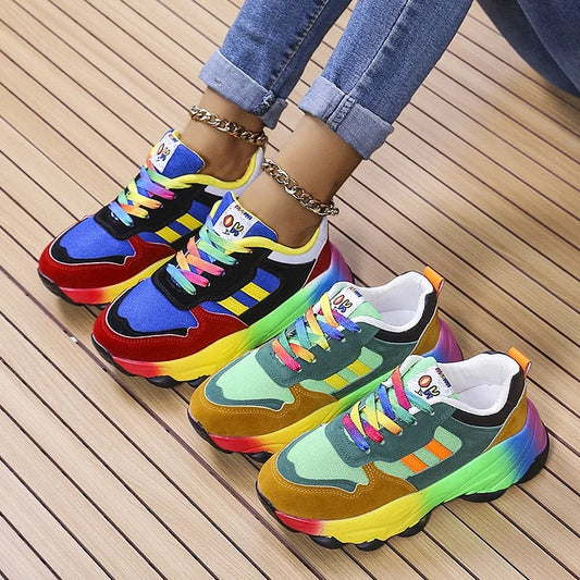 Hazel | Stylish Rainbow Sneakers