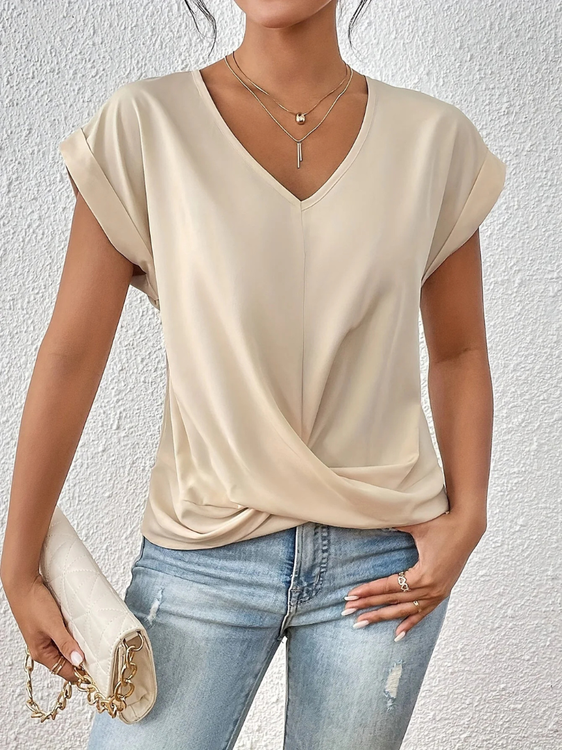 Celina | Stylish Effortless Chic V-Neck Tee