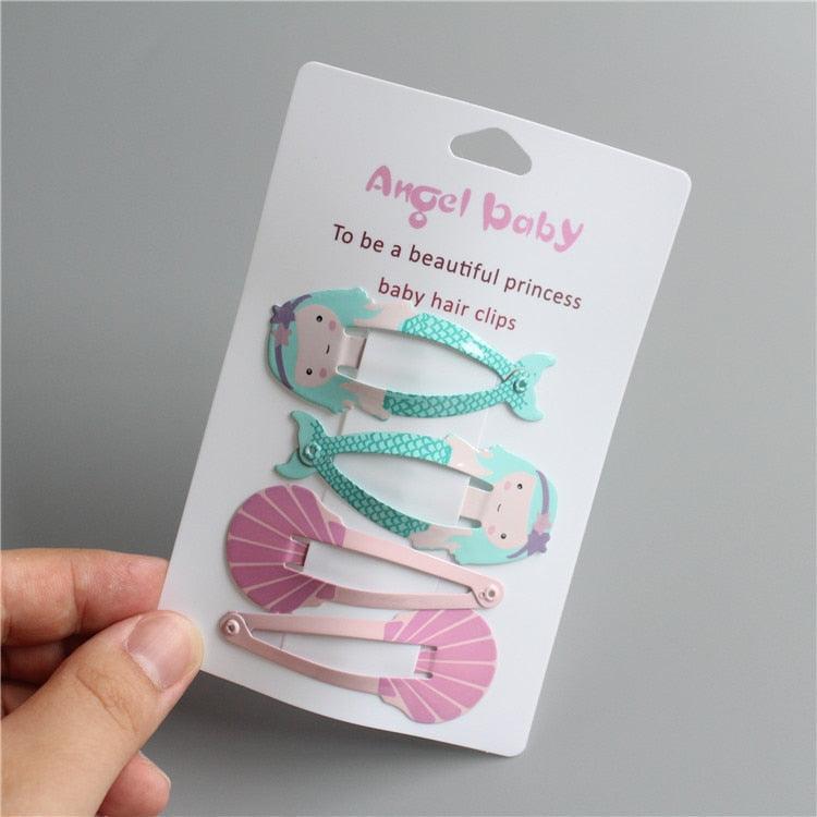 4PCS Mermaid Shell BB Clips Girls
