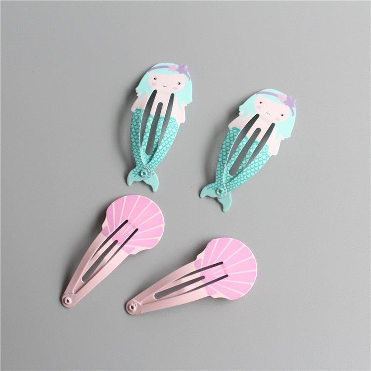 4PCS Mermaid Shell BB Clips Girls