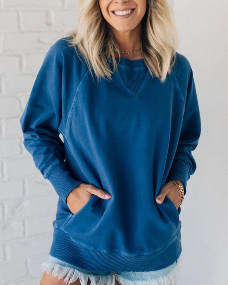 Veronica | Ribbed Pocketed Pullover