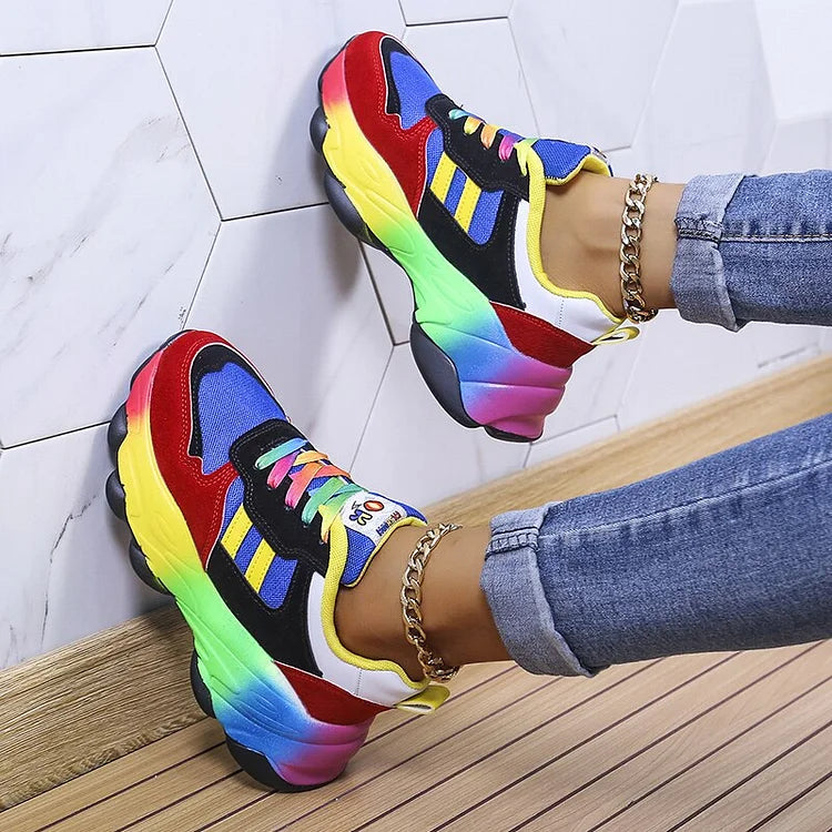 Hazel | Stylish Rainbow Sneakers