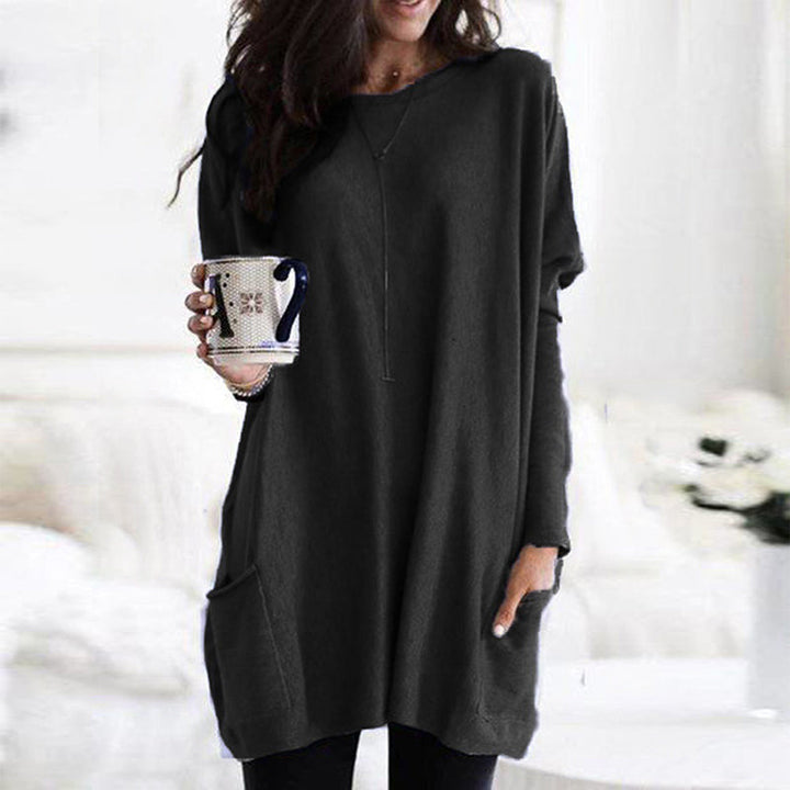 Marsha - Oversized round neck jumper for women