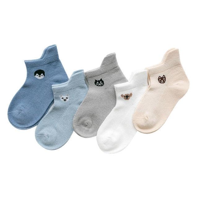 Cute Character Baby Socks - 5 Pairs (Newborn - 2T)