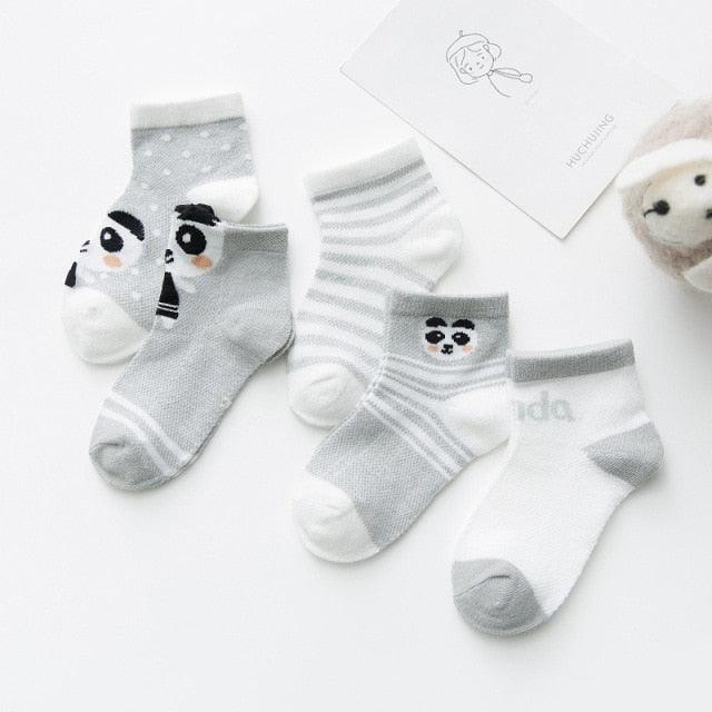 Cute Character Baby Socks - 5 Pairs (Newborn - 2T)