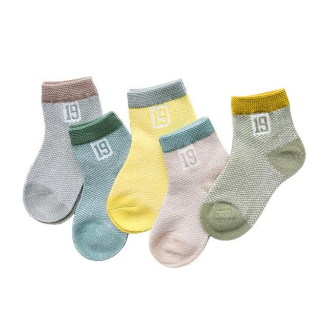 Cute Character Baby Socks - 5 Pairs (Newborn - 2T)