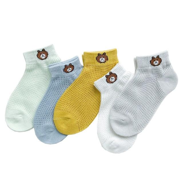 Cute Character Baby Socks - 5 Pairs (Newborn - 2T)
