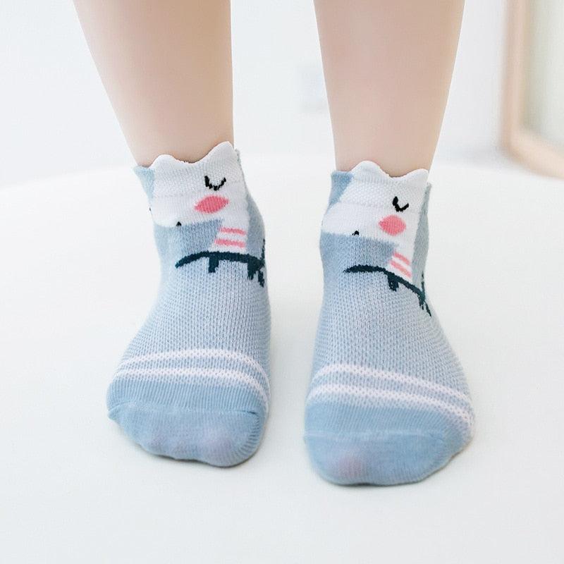 Cute Character Baby Socks - 5 Pairs (Newborn - 2T)