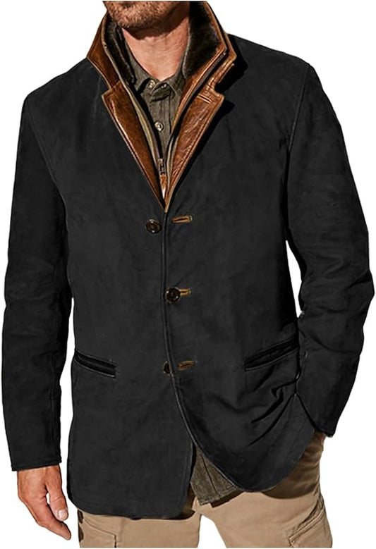 Oscar | Leather Collar Jacket