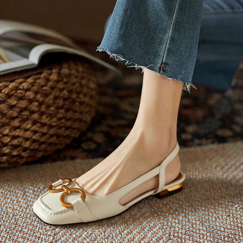Avalance | Stylish Unique Detailing Slingback Flats