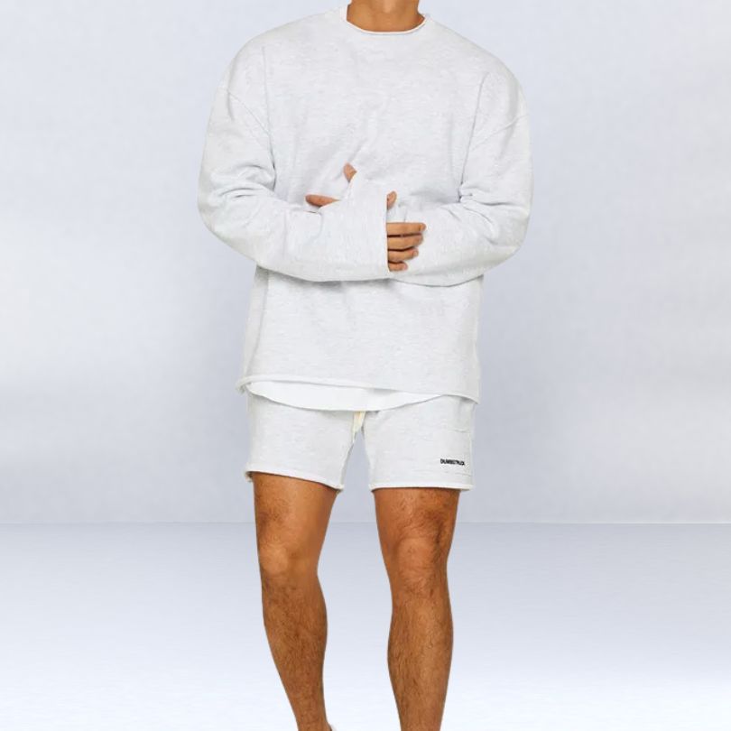 John | Stylish Relaxed Fit Sweatshirt Shorts Set