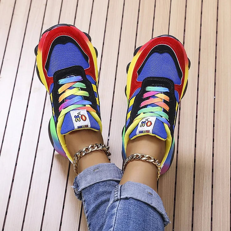 Hazel | Stylish Rainbow Sneakers