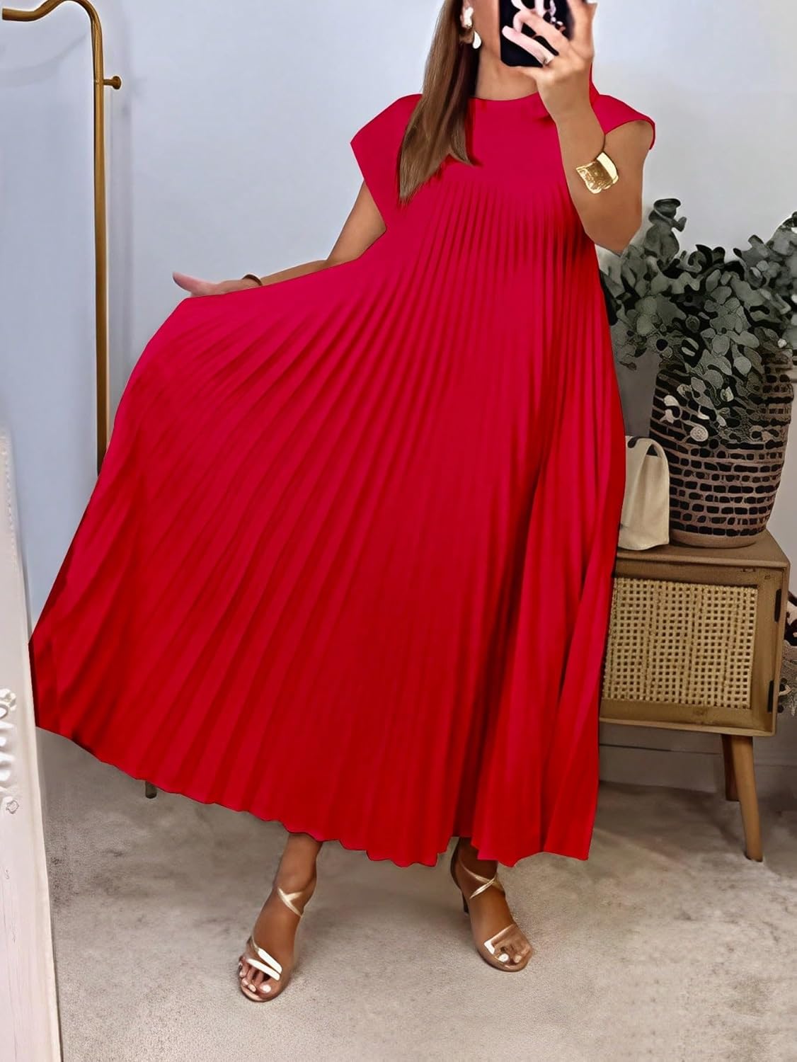 Allegra™ Pleated Midi Dress