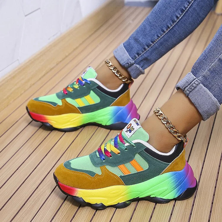 Hazel | Stylish Rainbow Sneakers