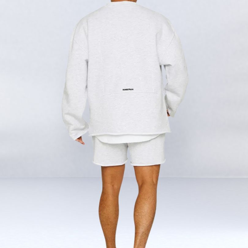John | Stylish Relaxed Fit Sweatshirt Shorts Set