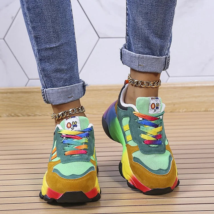 Hazel | Stylish Rainbow Sneakers