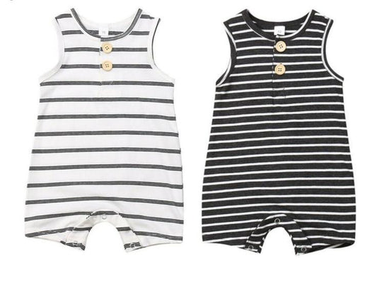 Infant Baby Boy/Girl Striped Romper Sleeveless Outfit Jumpsuit Pajamas