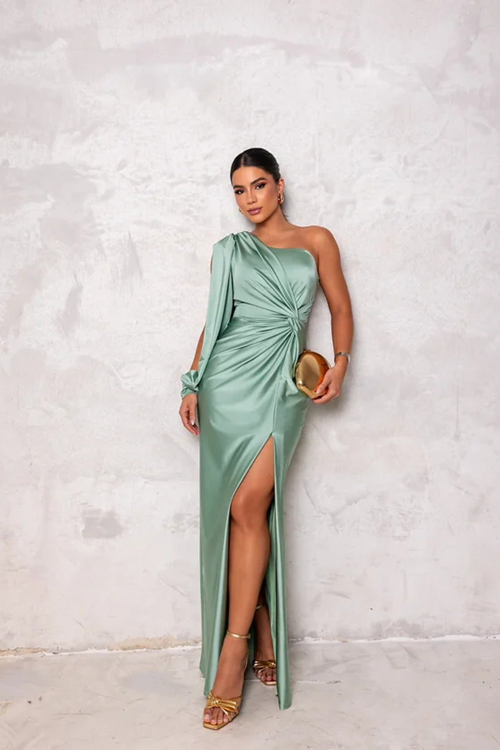 Florence ™ | Stylish One-Shoulder Satin Dress