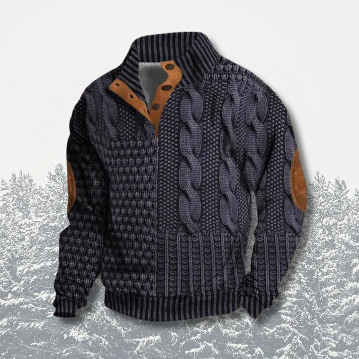 Archie™ | Stylish Cable Knit Zip-Up Jacket