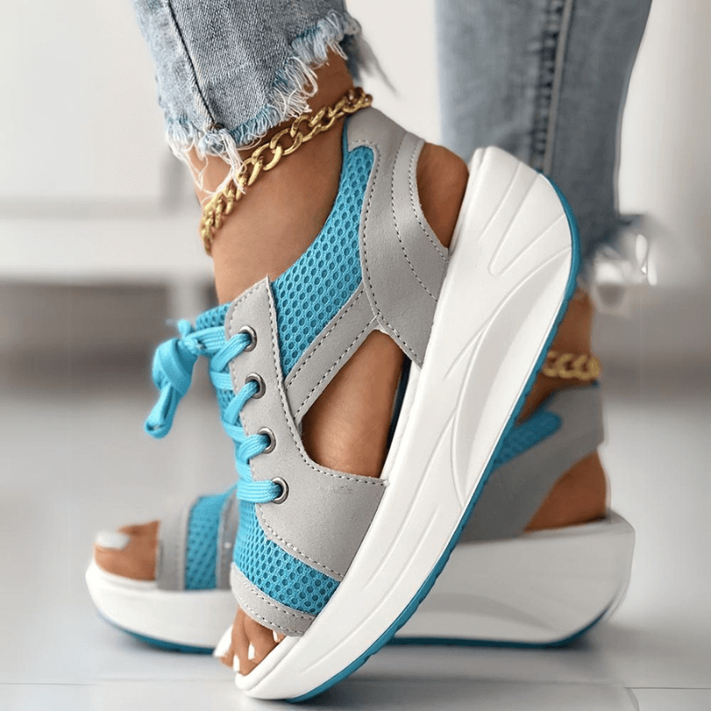 Lucia | Stylish Mesh Wedge Sneakers