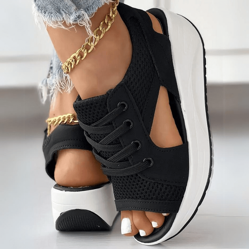 Lucia | Stylish Mesh Wedge Sneakers