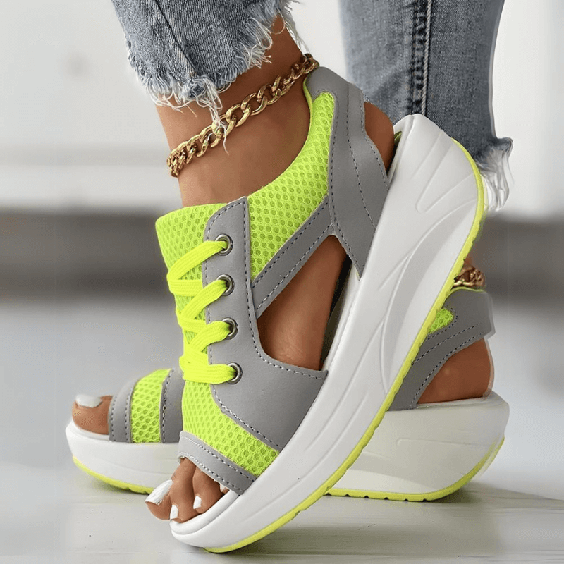 Lucia | Stylish Mesh Wedge Sneakers