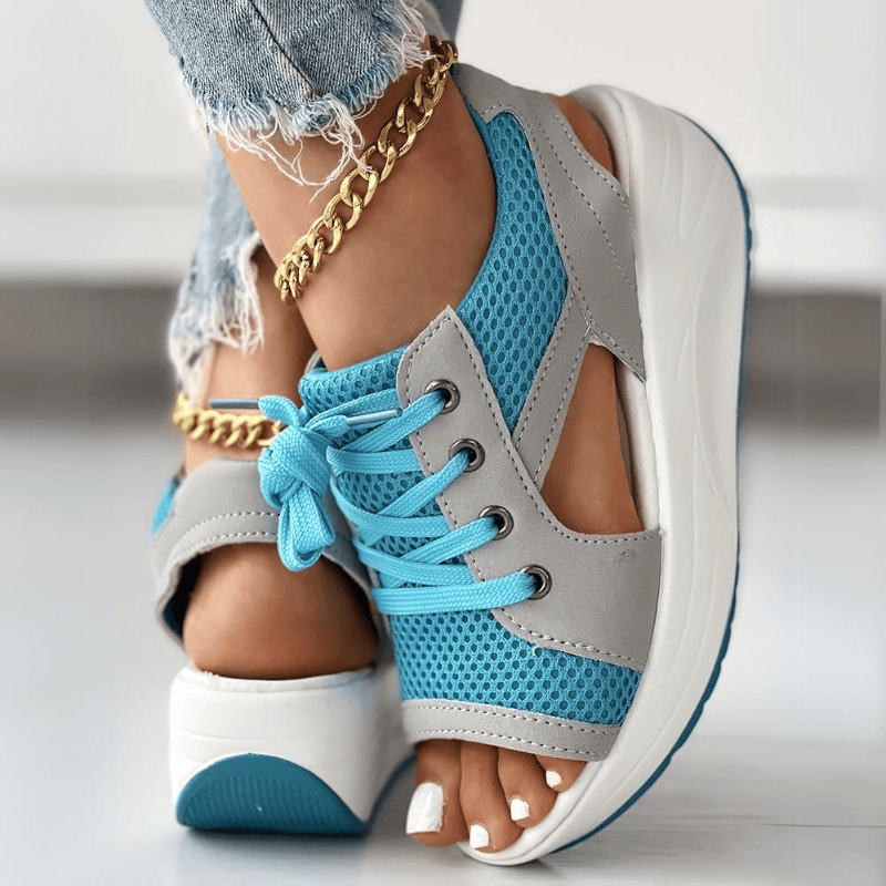 Lucia | Stylish Mesh Wedge Sneakers