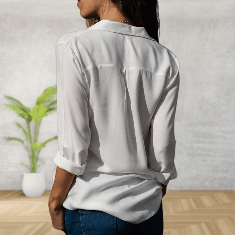 Michaela | Classic Rolled Sleeves Button-Down Shirt