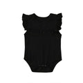 Newborn Baby Girl Clothes Ruffled Sleeveless Bodysuit Solid Outfits For Girls