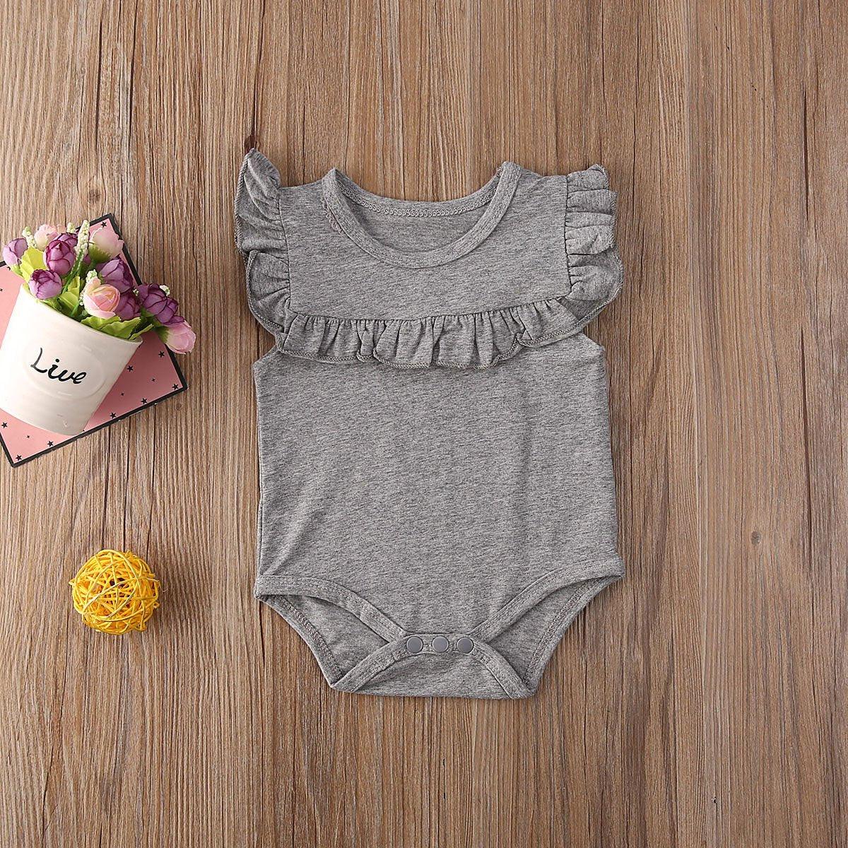 Baby Girl Ruffled Sleeveless Bodysuit (3M-18M)